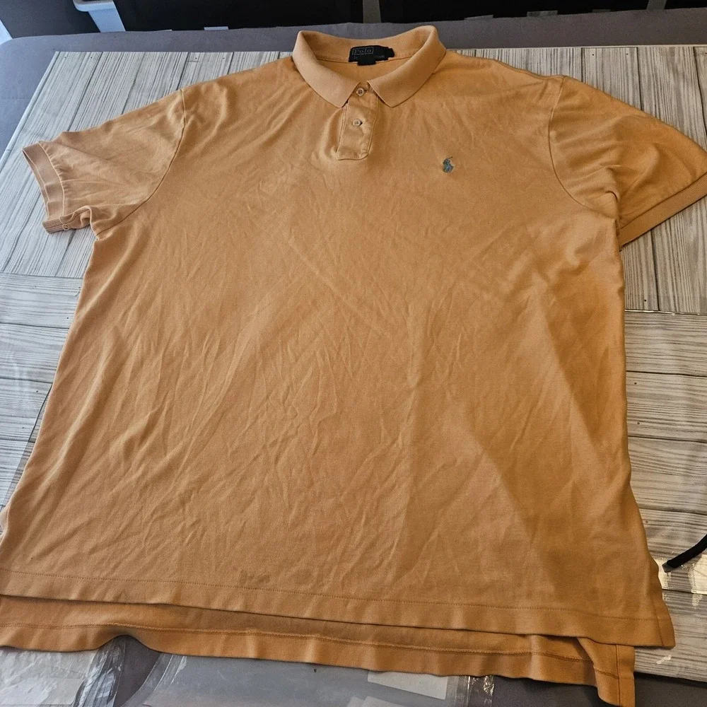 Ralph Lauren Shirt Mens Extra Large XL Orange Short Sleeve‎ Polo Golf